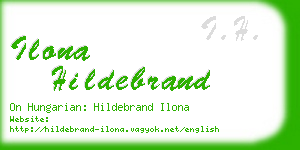 ilona hildebrand business card